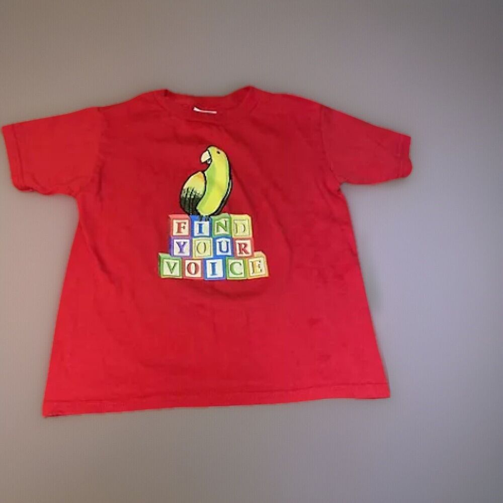 Delta Pro Weight Kids Red “Find Your Voice” Unisex T-Shirt Sz. 4T